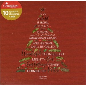Cards - Christmas Pack Of 10 - Compassion