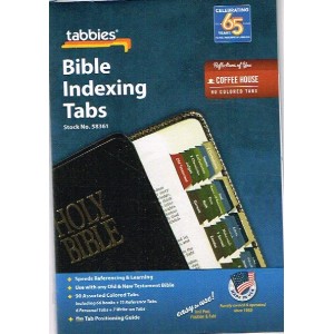 Bible Indexing Tabs - 90 Coffee House Coloured Tabs