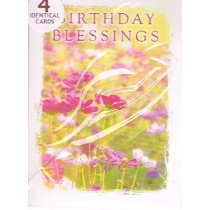 Cards - Birthday Pack Of 4 Identical