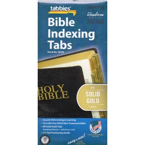 Bible Indexing Tabs - 80 Solid Gold Tabs