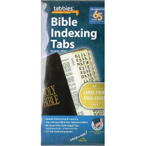 Bible Indexing Tabs - 84 Large Print Gold-Edged Tabs