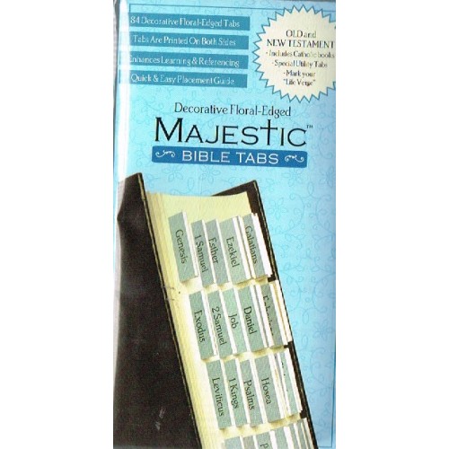 Bible Indexing Tabs - 84 Decorative Floral-Edged Tabs