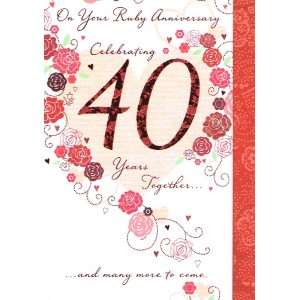 Card - Ruby Wedding Anniversary