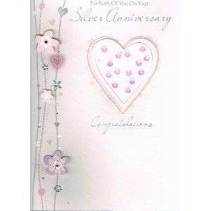 Card - Silver Wedding Anniversary